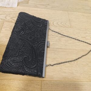 Elegant Black Lace Clutch